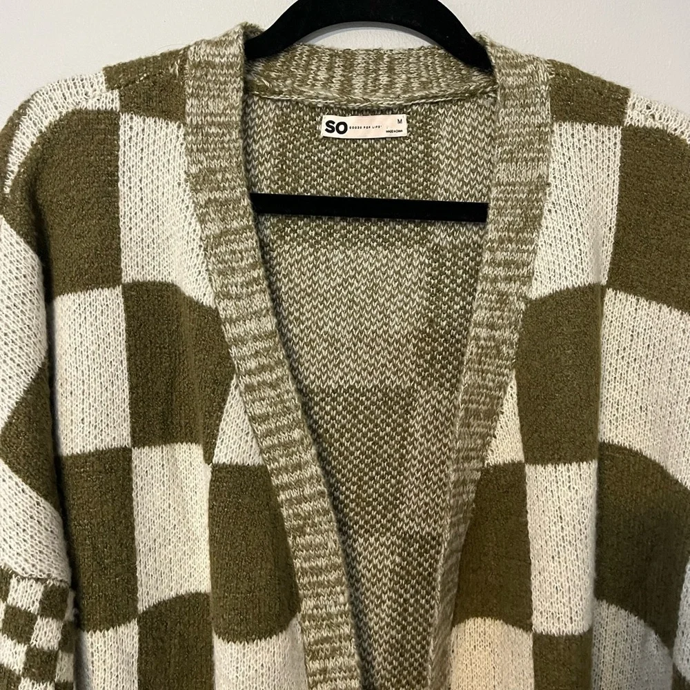 Checkered cardigan - Picture 3 of 11